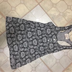 (196) bobbie&brooks Grey Skull Sleep Tank